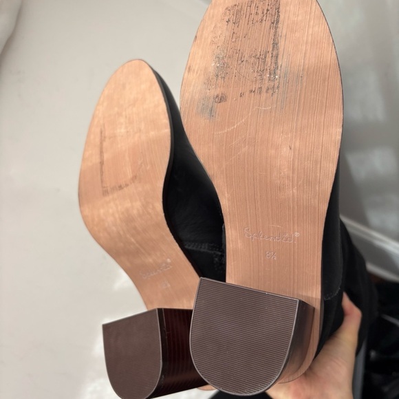 SPLENDID Mary Suede leather Mid Calf Boots Pointed toe Block Heel Size 8.5 - Picture 8 of 8